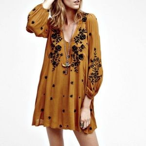 Free People Sweet Tennessee Embroidered Mini Dress